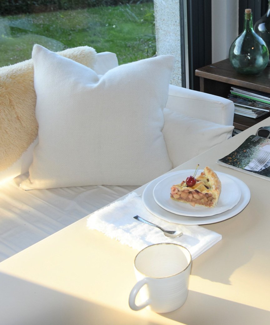 Plato Postre Seixo Branco