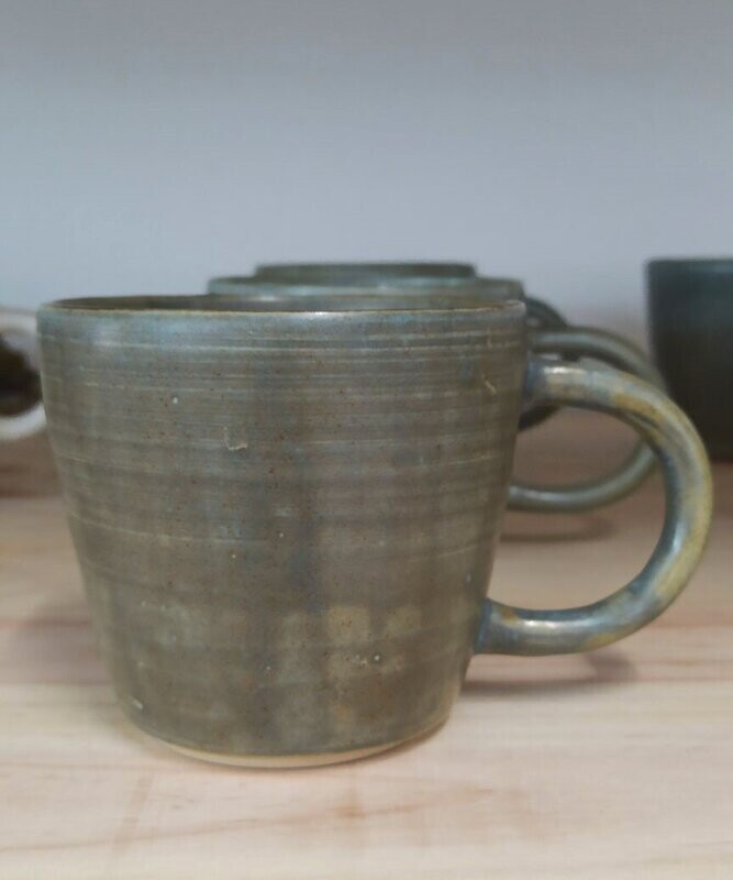 Taza Seixo Branco, Color Eucalipto, Grande