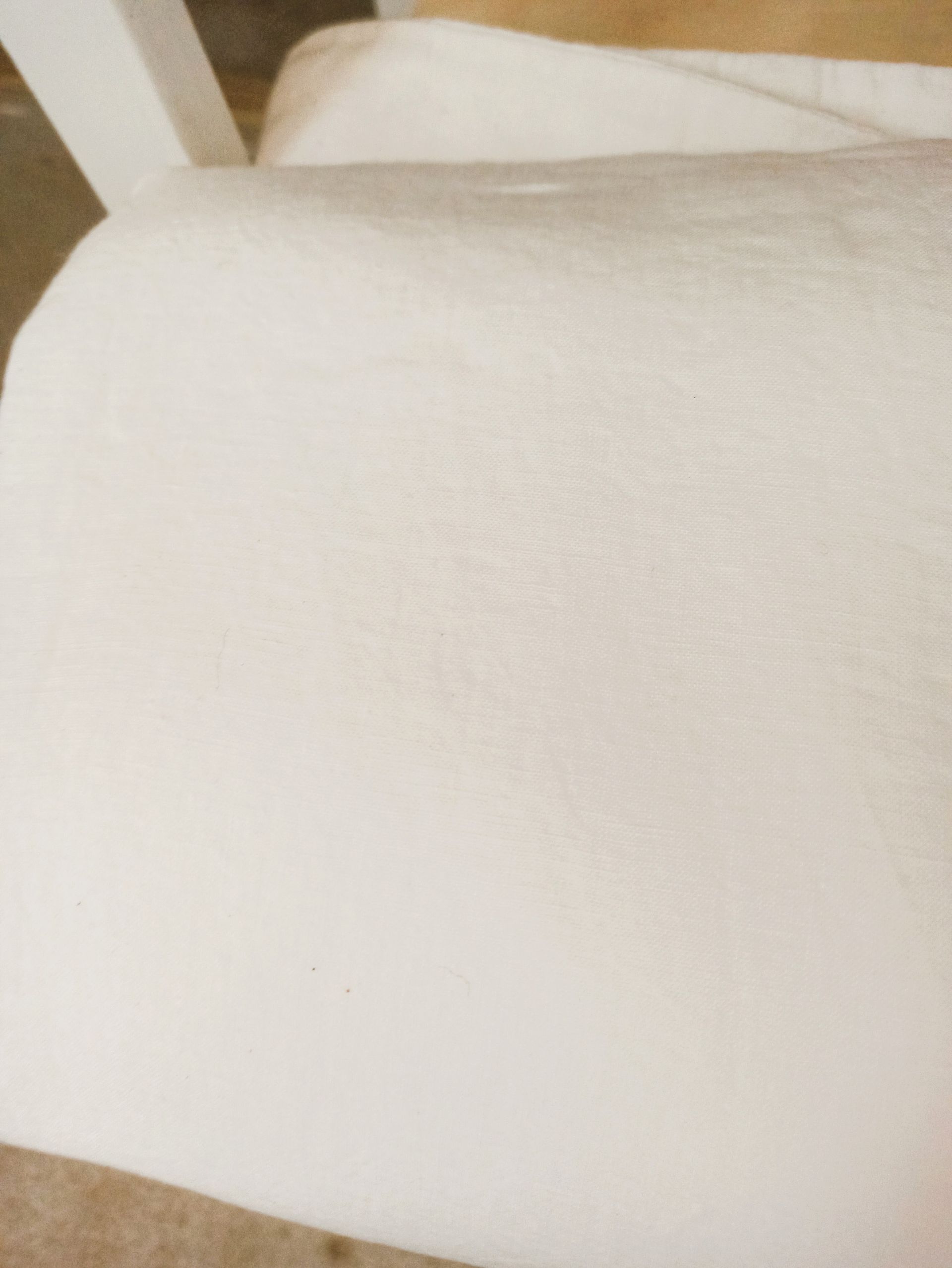 Funda de Cojín de Lino Orgánico color Blanco. Lavado a la Piedra