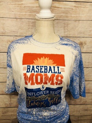 Baseball Mom Bleached Graphic Tee