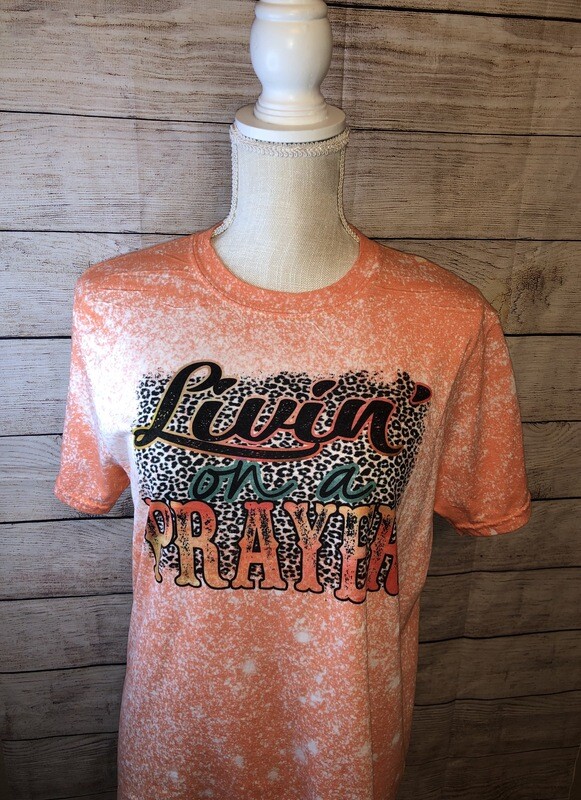Living on a Prayer Bleached Graphic Tee