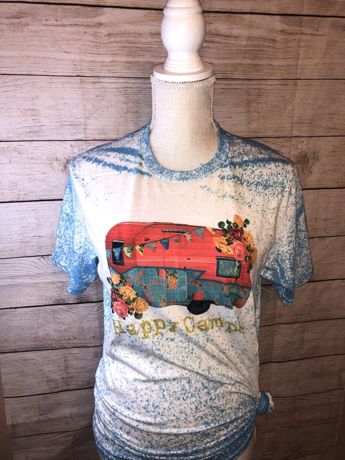 Happy Camper Bleached Graphic Tee