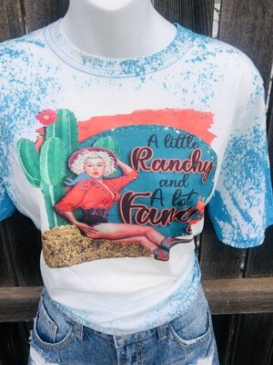 Bleached Graphic tee Ranchy and Alot Fancy