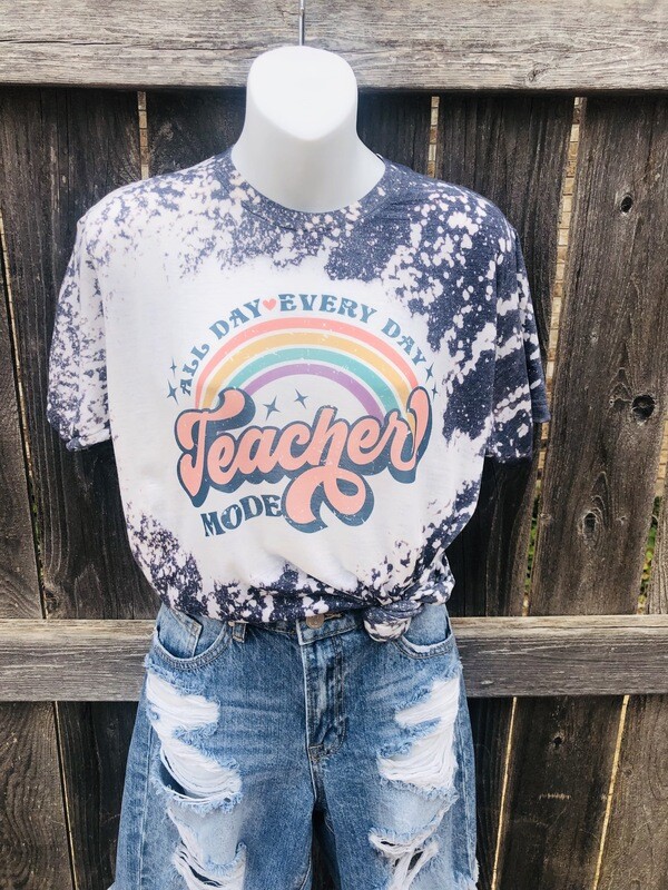 Bleached Teacher mode Graphic Tee