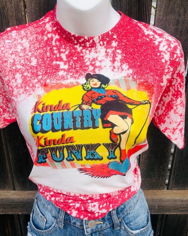 Bleached Kinda Country Kinda Funky Graphic Tee