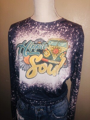 Bleached Hippie soul Bus Graphic tee