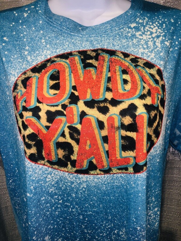 Bleached Howdy Yall Graphic Tee