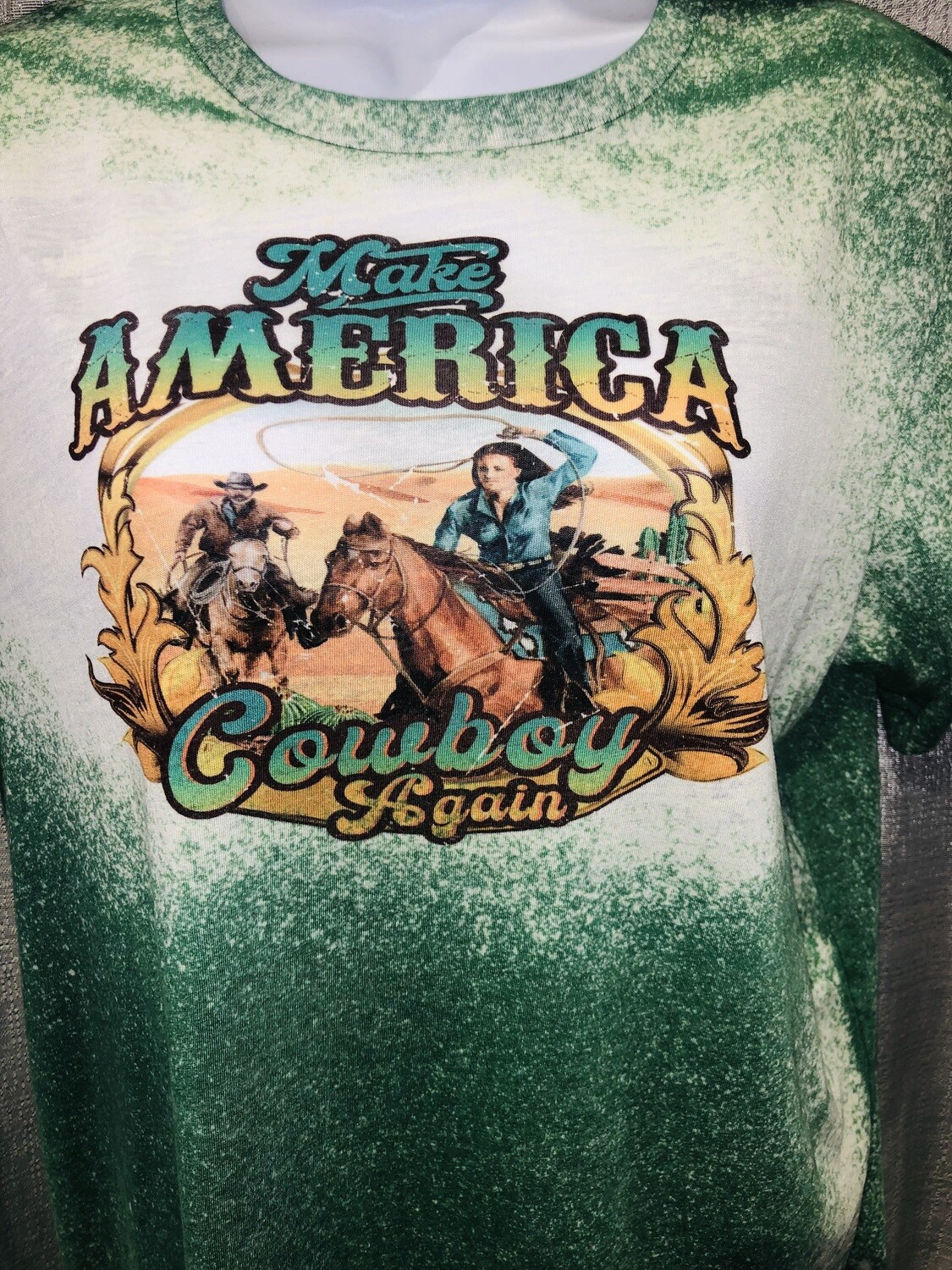 Bleached America Cowboy again Graphic Tee