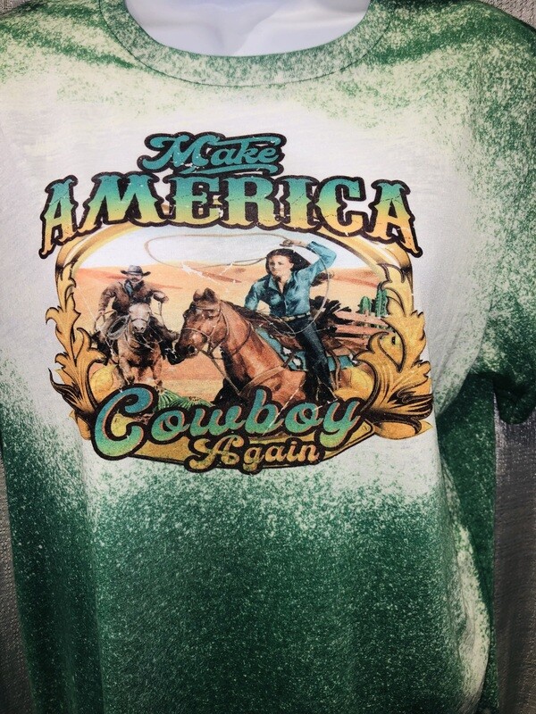 Bleached America Cowboy again Graphic Tee