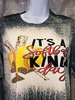 Bleached its a softball kind of day graphic tee