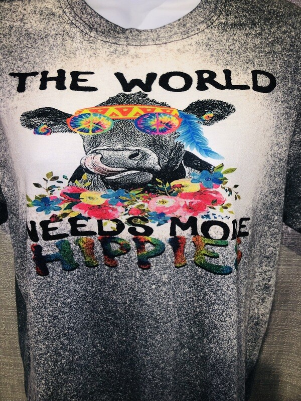 Bleached The World Needs more Hippies Graphic tee