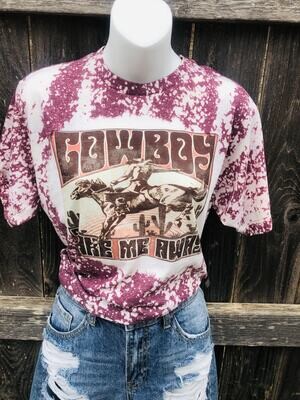 Bleached Cowboy take me away Graphic tee