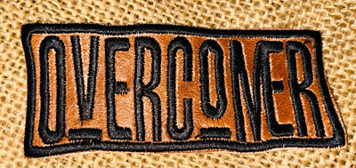 Overcomer Embroidered Faux Leather Patch