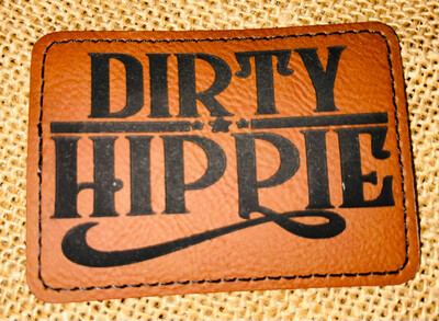 Dirty Hippie Brown Laser Engraved Patch