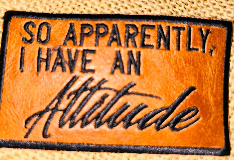 Apparently I Have An Faux Leather Embrodiery Patch