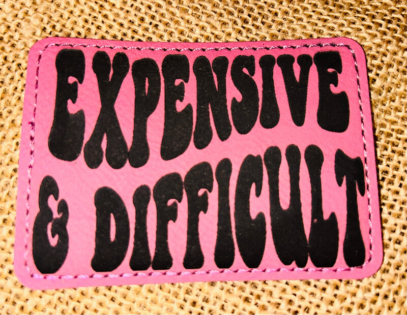 Expensive And Difficult Pink Laser Engraved Patch