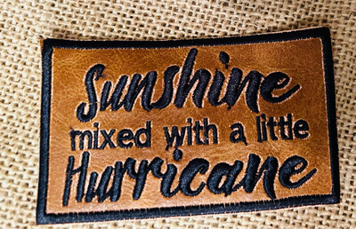 Sunshine Mixed With Brown Laser Engraved Patch