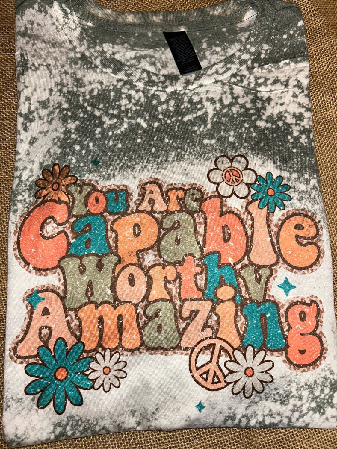 Your Are Amazing Bleached Graphic Tee
