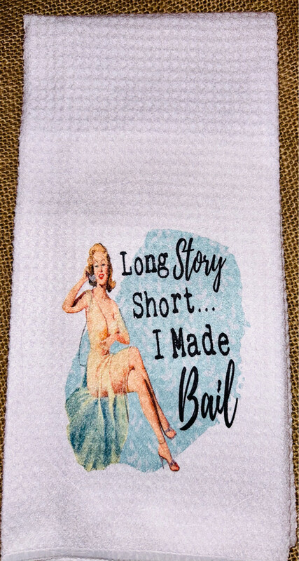 Long Story Short Kitchen Waffle Towel