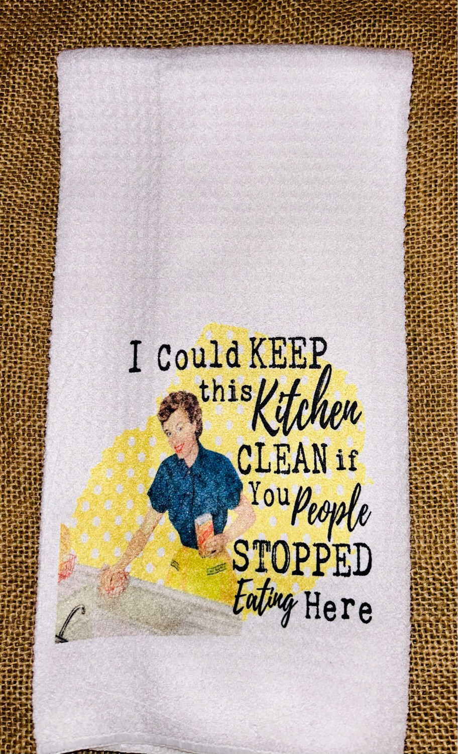 Stop Eating In My Kitchen Waffle Towel