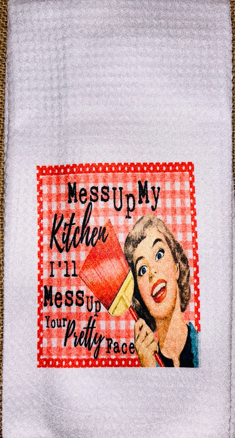 Keep My Kitchen Clean Waffle Towel