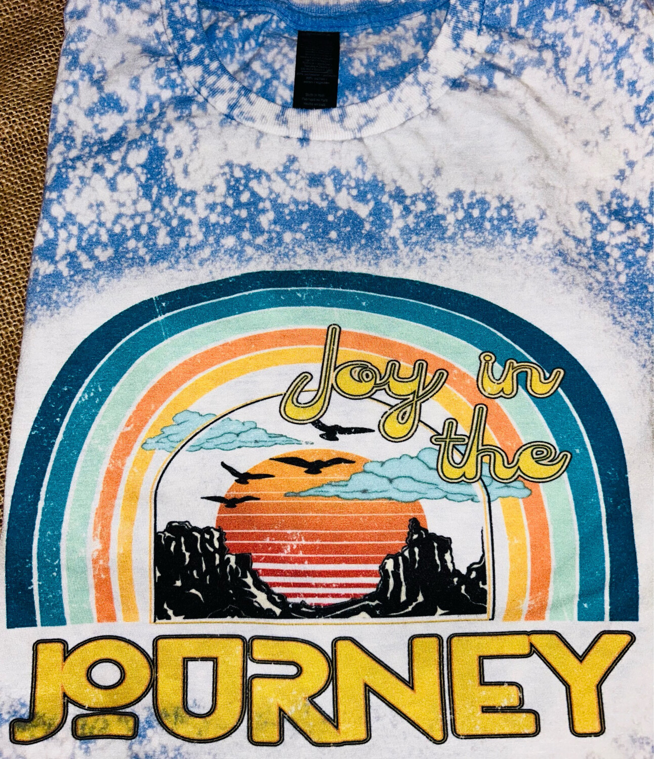 Enjoy The Journey Bleached Graphic Tee