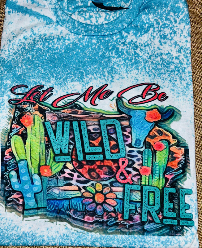 Wild And Free Bleached Graphic Tee