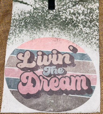 Living The Dream Bleached Graphic Tee