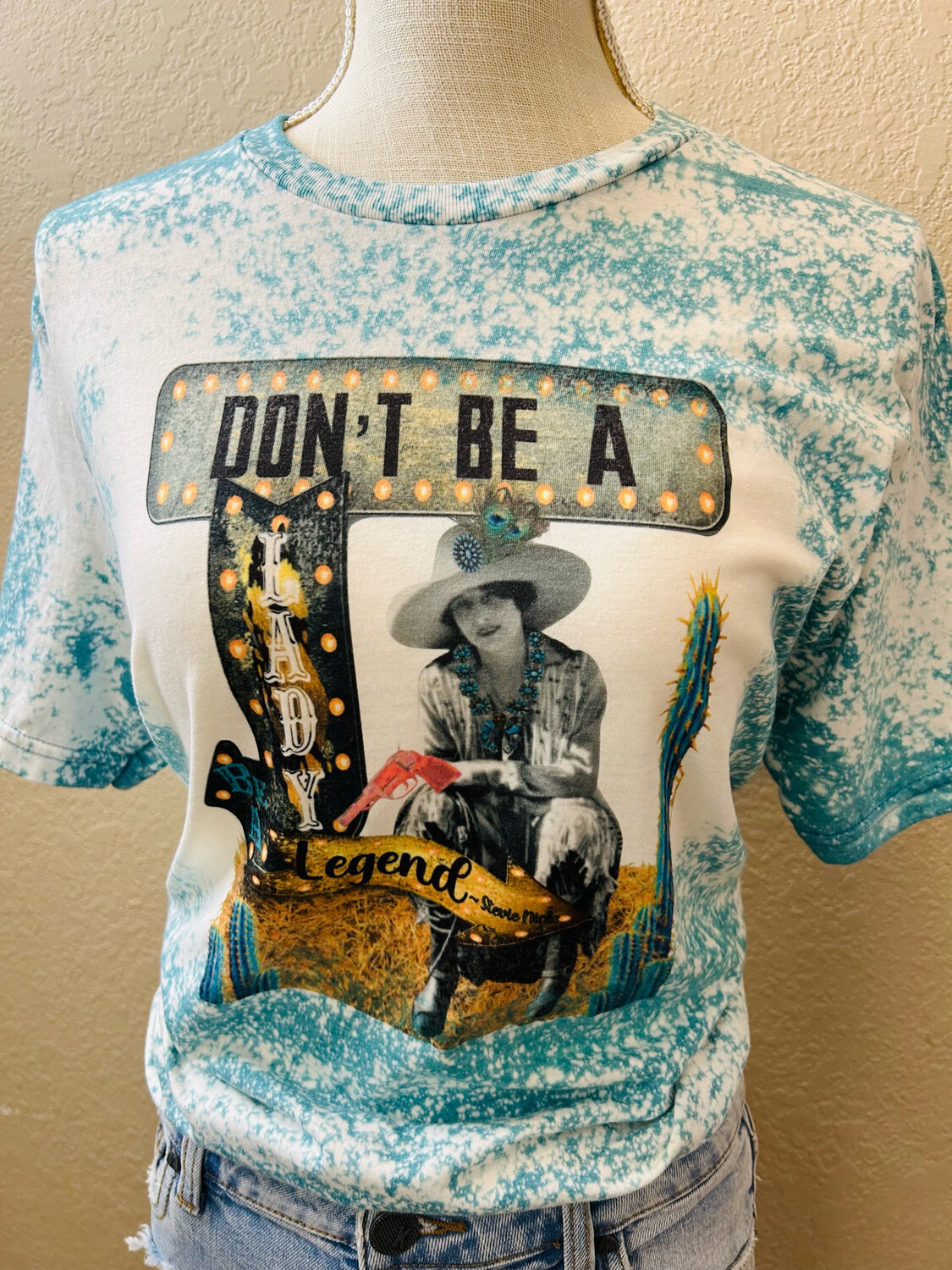 Be A Legend Bleached Graphic Tee