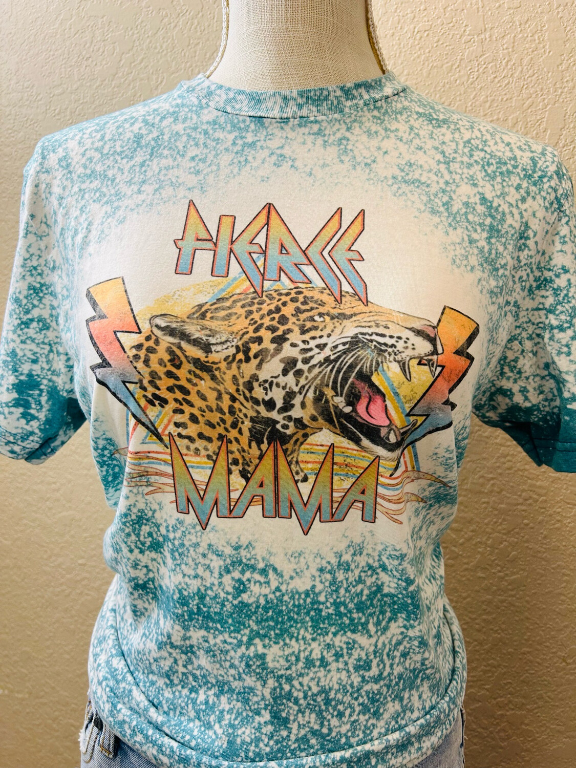 Fierce Mama Bleached Graphic Tee