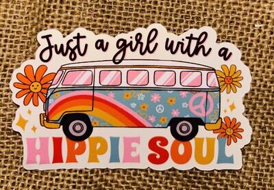 Retro Hippie/coffee stickers
