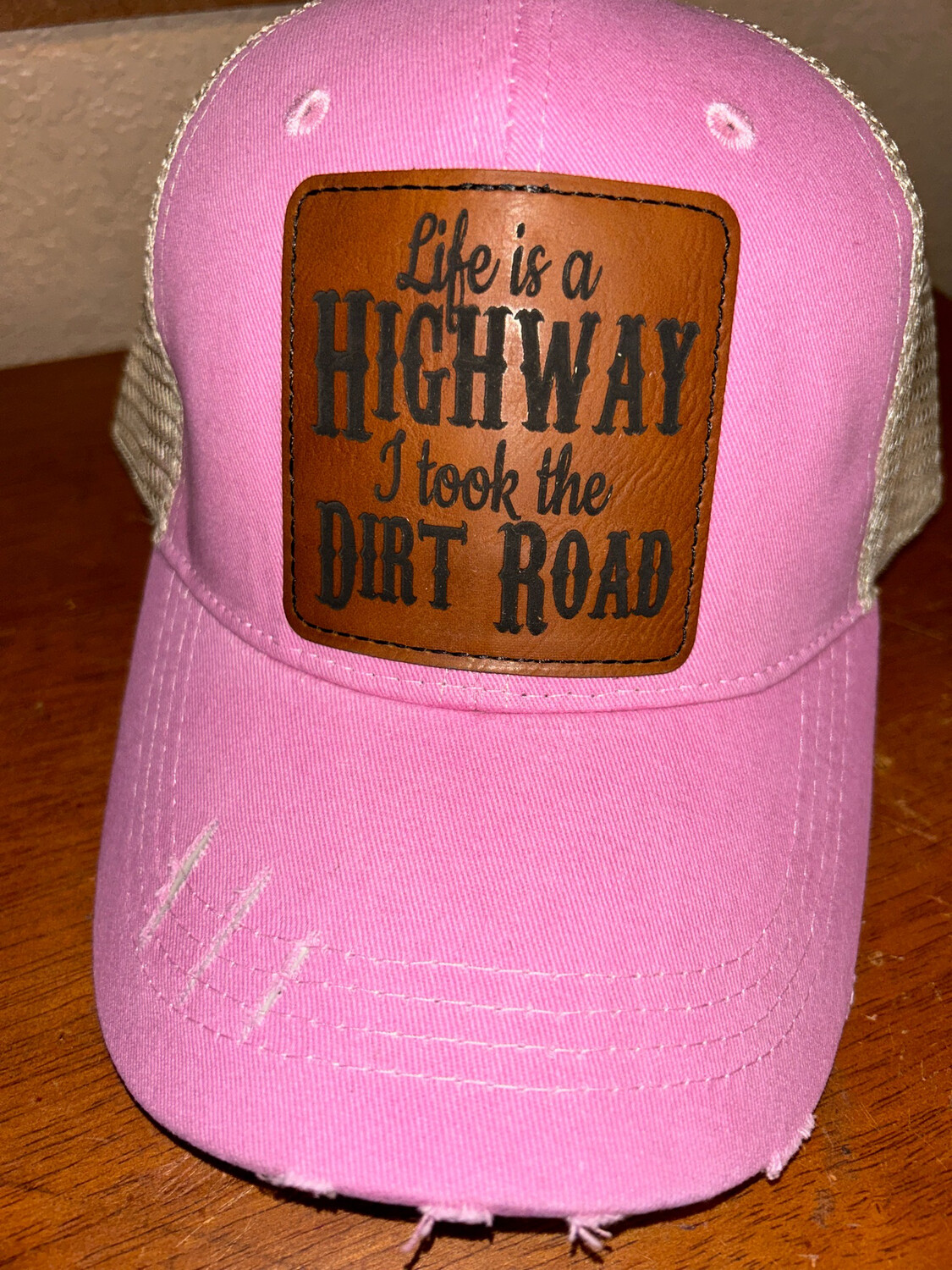 Life Is A Highway Laser Engraved Hat