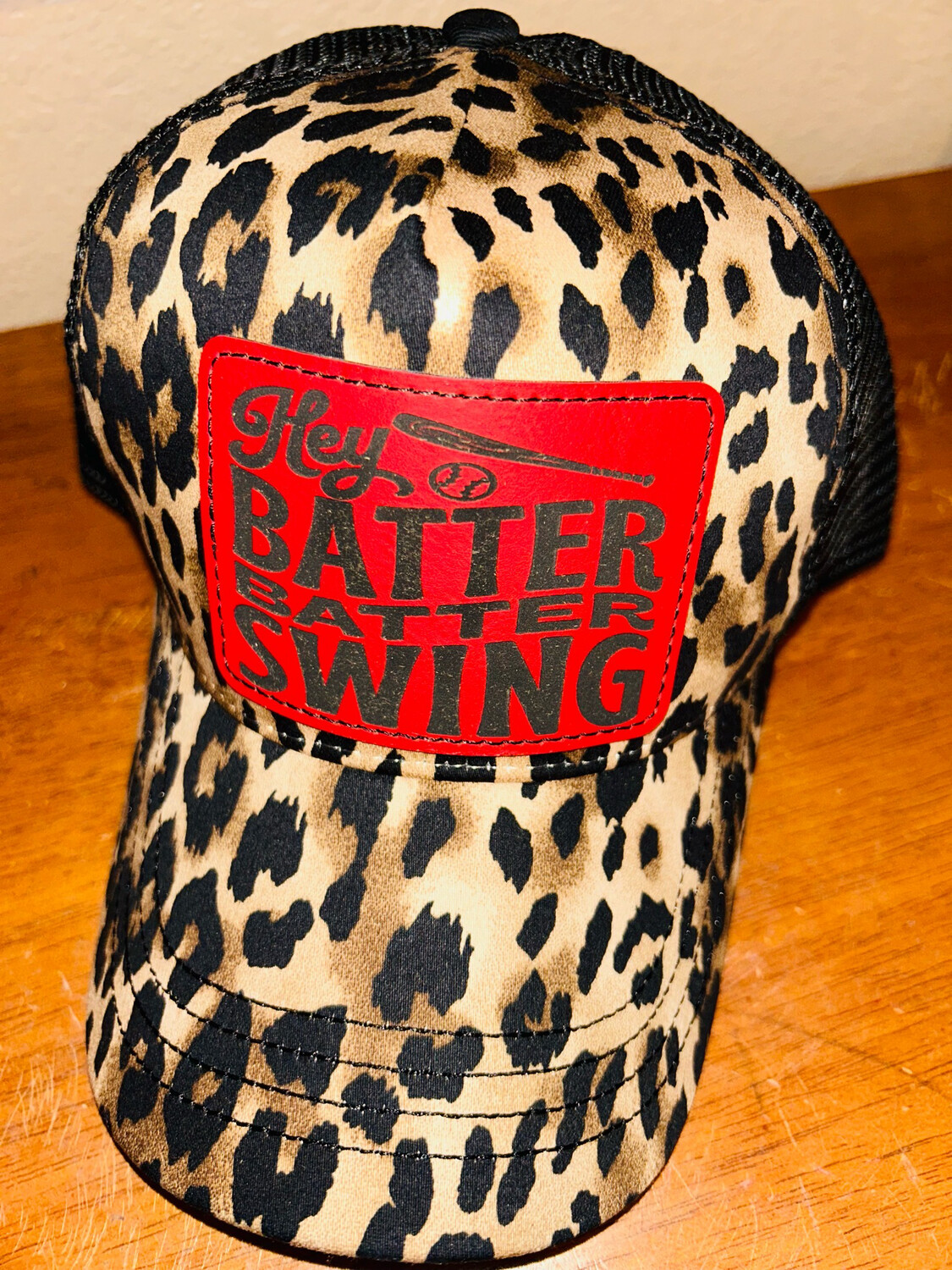 Batter Batter Swing Laser Engraved Cheetah Hat