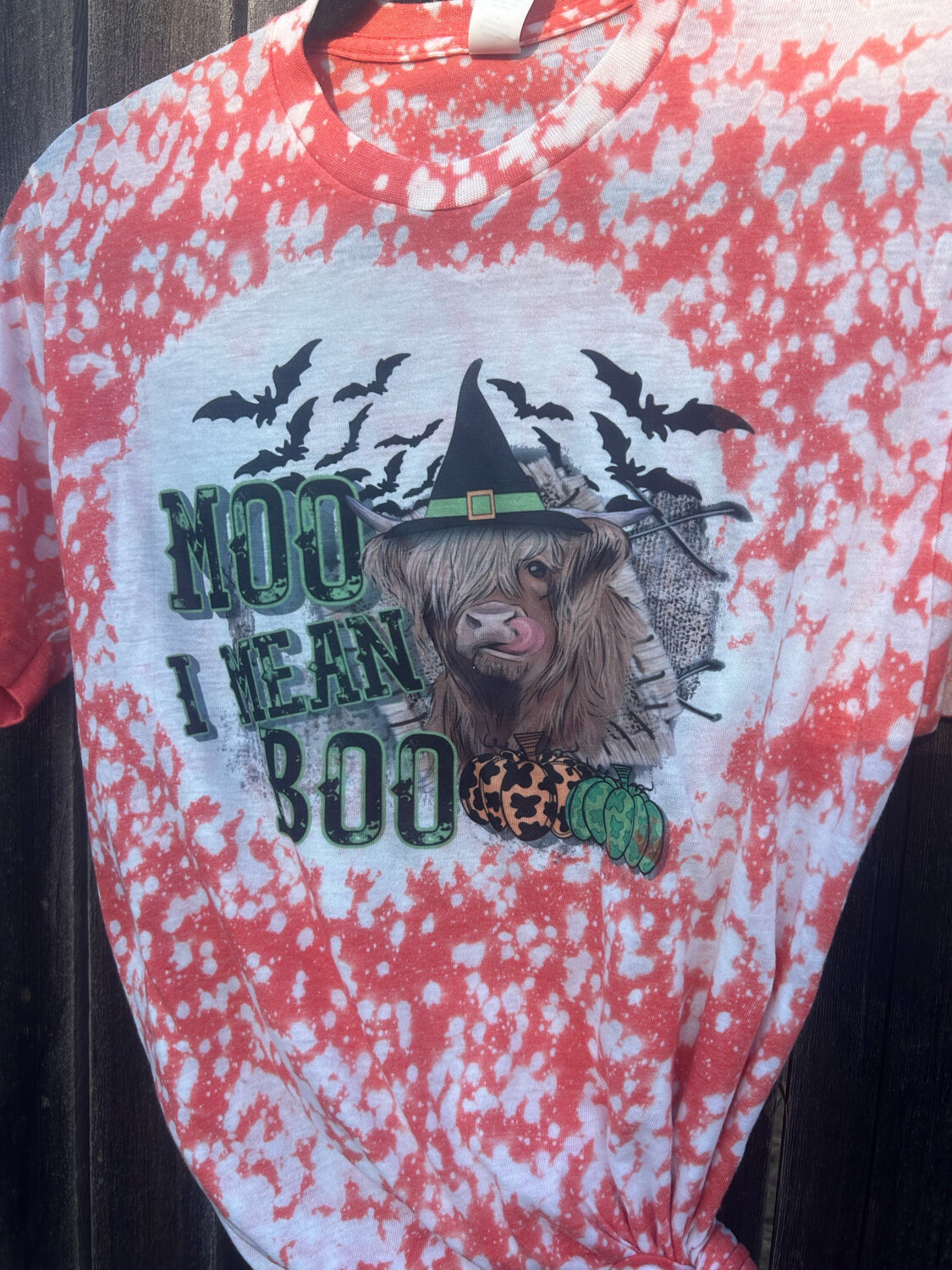 Mooo.. I Mean Boo Bleached Graphic Tee