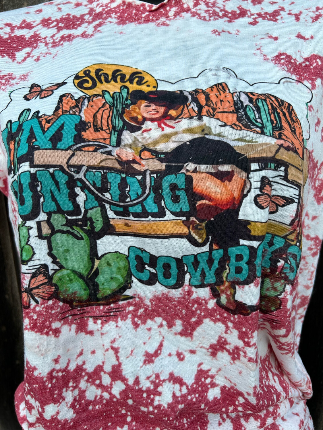 I’m Hunting Cowboys Bleached Graphic Tee