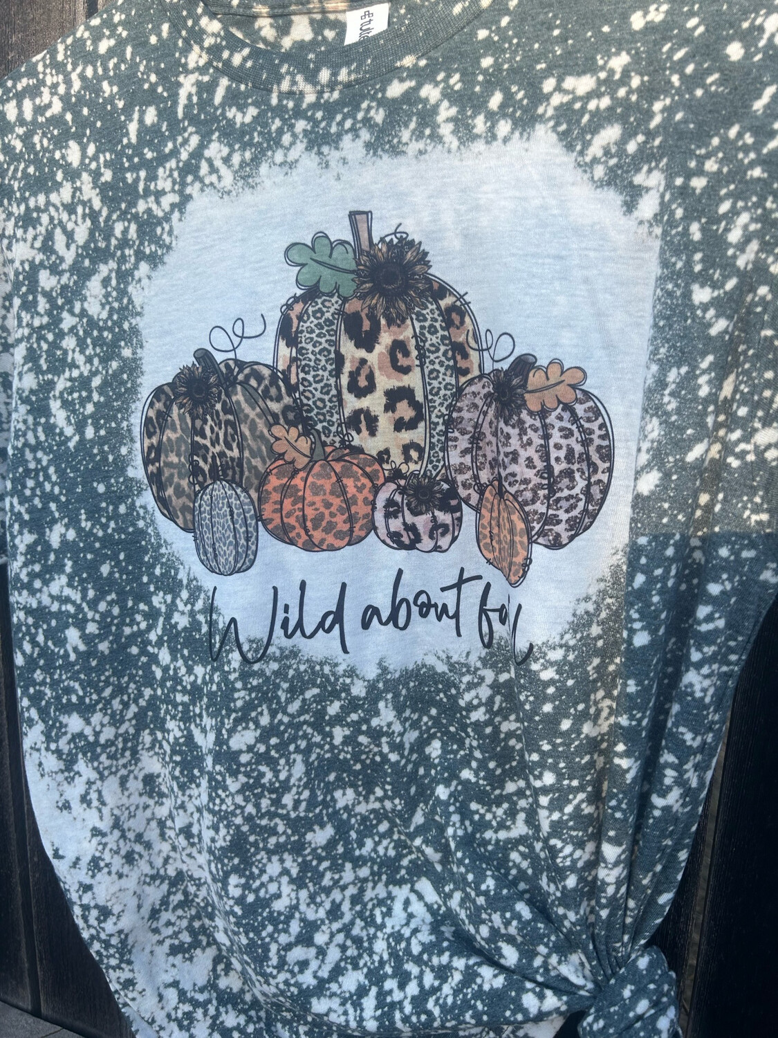 Wild About Fall Cheetah Bleached Graphic Tee