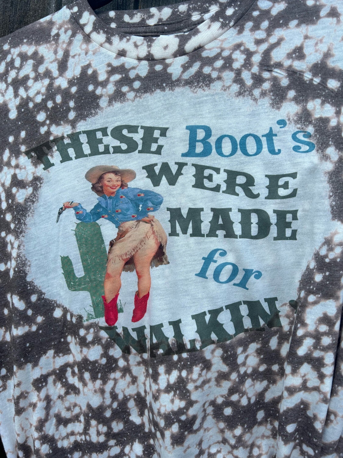 These Boots are Made For Walking Bleached Graphic Tee