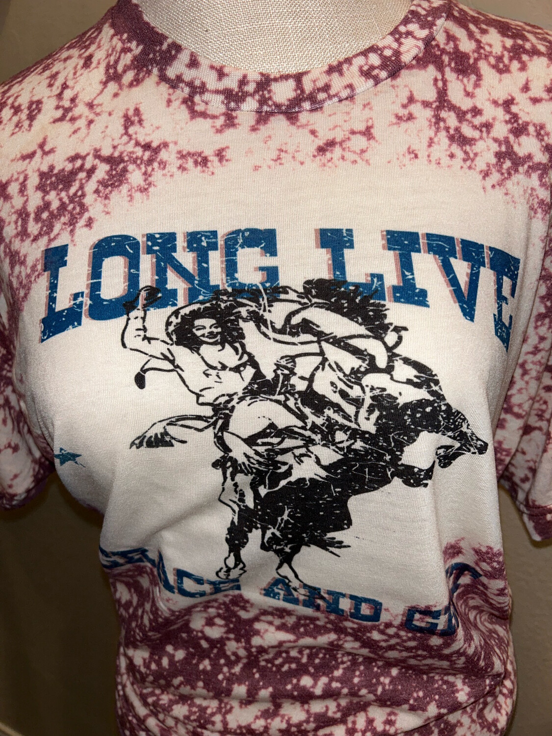 Long Live Cowgirls Bleached Graphic Tee