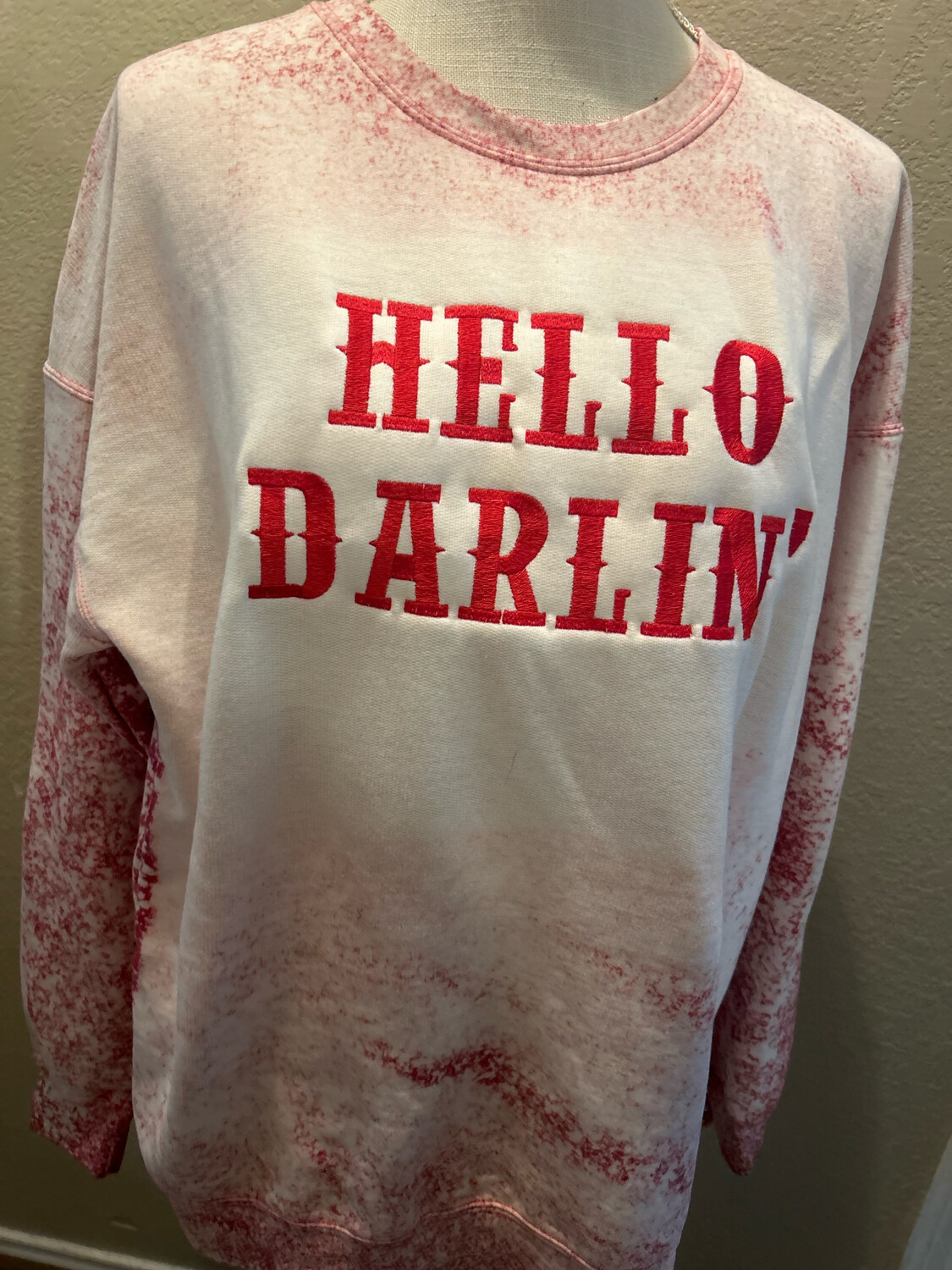 Hello Darlin Bleached Sweatshirt