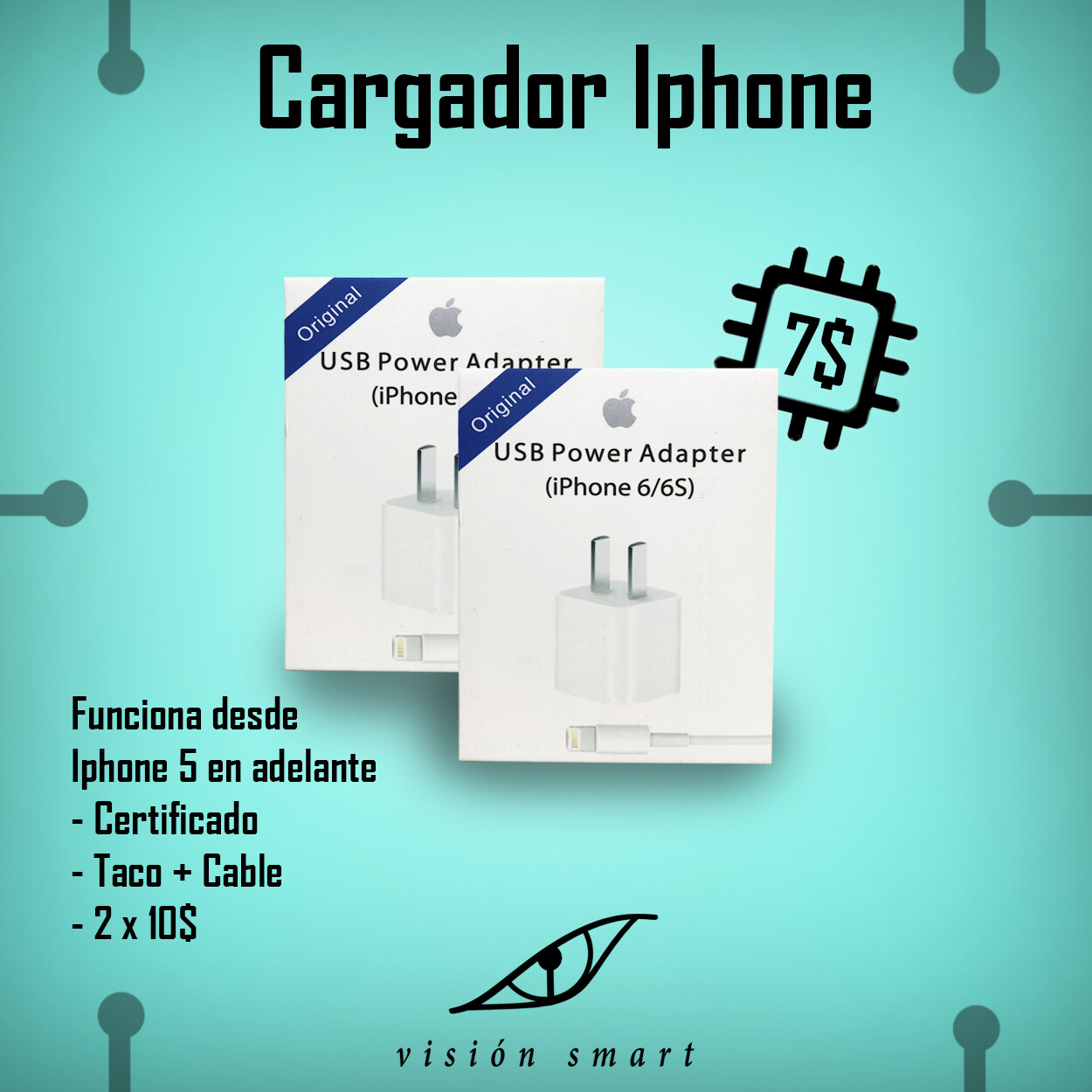 cargador iphone certificado
