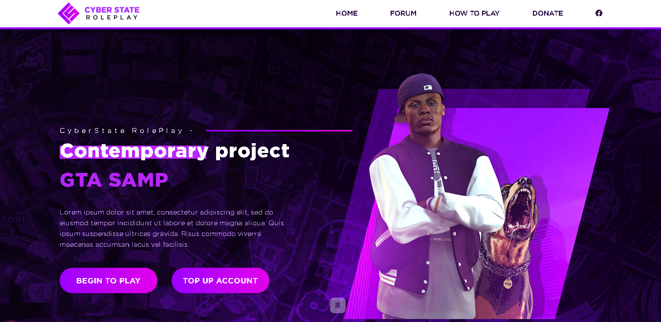 GTA HOME PAGE | TEMPLATE #2 SAMP