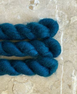 Deep teal Silk Mohair