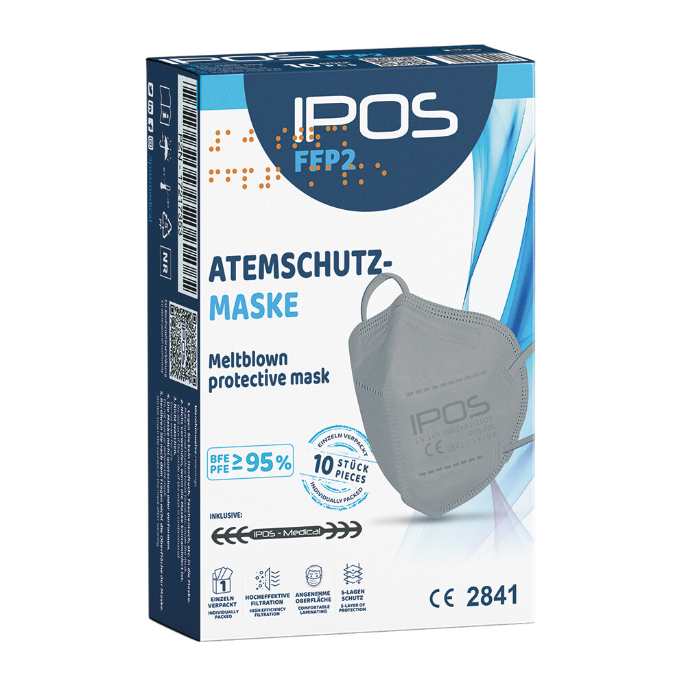 IPOS FFP2 Masken GRAU (10er Box)