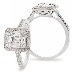 Baguette & Brilliant Diamond Ring 0.90ct