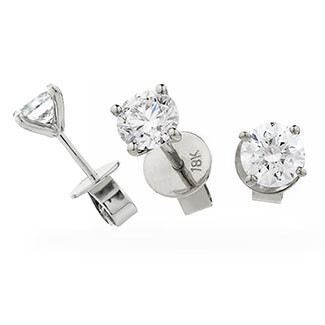V Shaped Diamond Studs