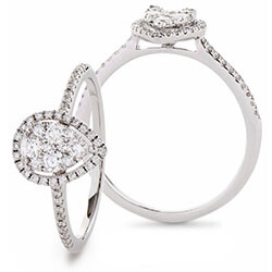 Pear Shaped Cluster Diamond Ring 0.43ct
