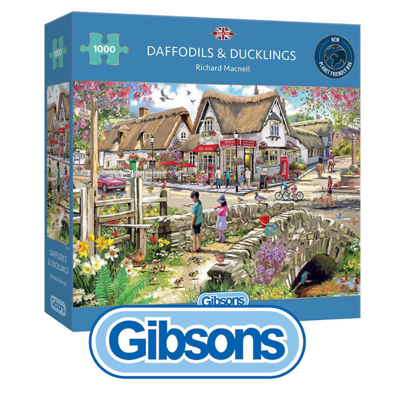 Daffodils & Ducklings 1000 piece Gibsons jigsaw puzzle