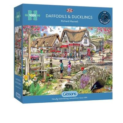 Daffodils & Ducklings Gibsons 1000 piece Jigsaw Puzzle