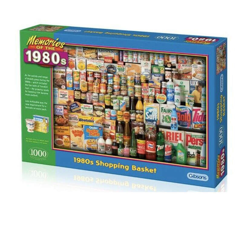 Memories of the 1980&#39;s Shopping Basket Gibsons 1000 piece Jigsaw Puzzle