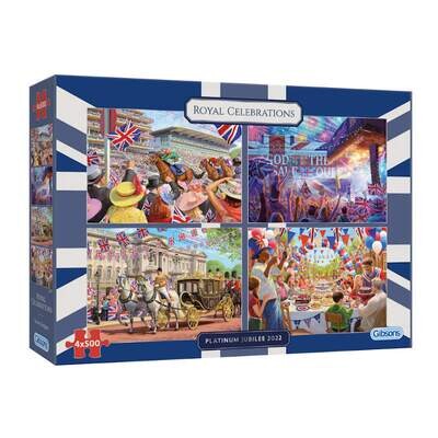 Royal Celebrations Gibsons 4x500 piece Jigsaw Puzzles